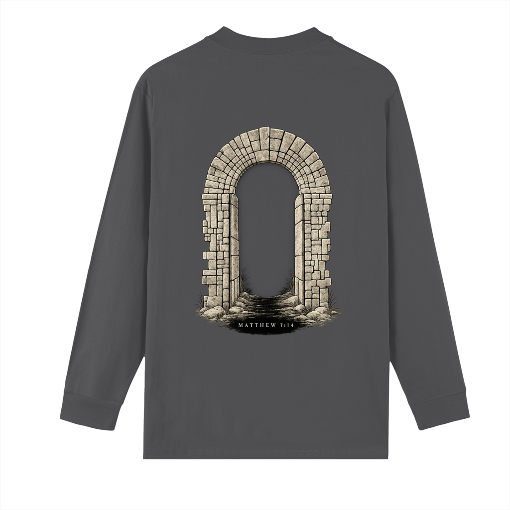 DEOVANT Narrow Gate Long Sleeve Tee — Matthew 7:14