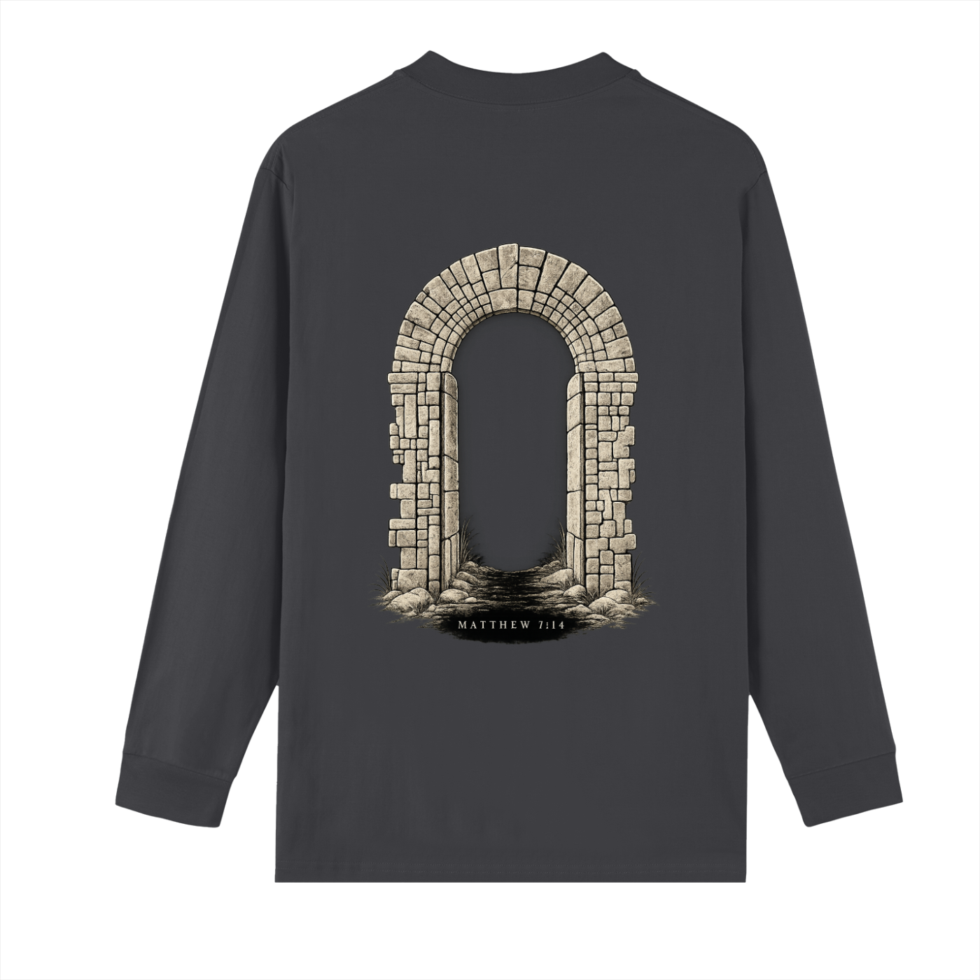 DEOVANT Narrow Gate Long Sleeve Tee — Matthew 7:14